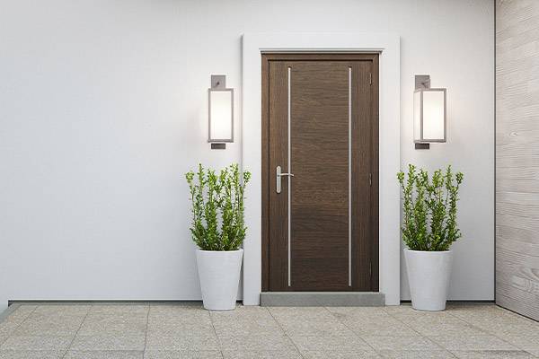 porte marron