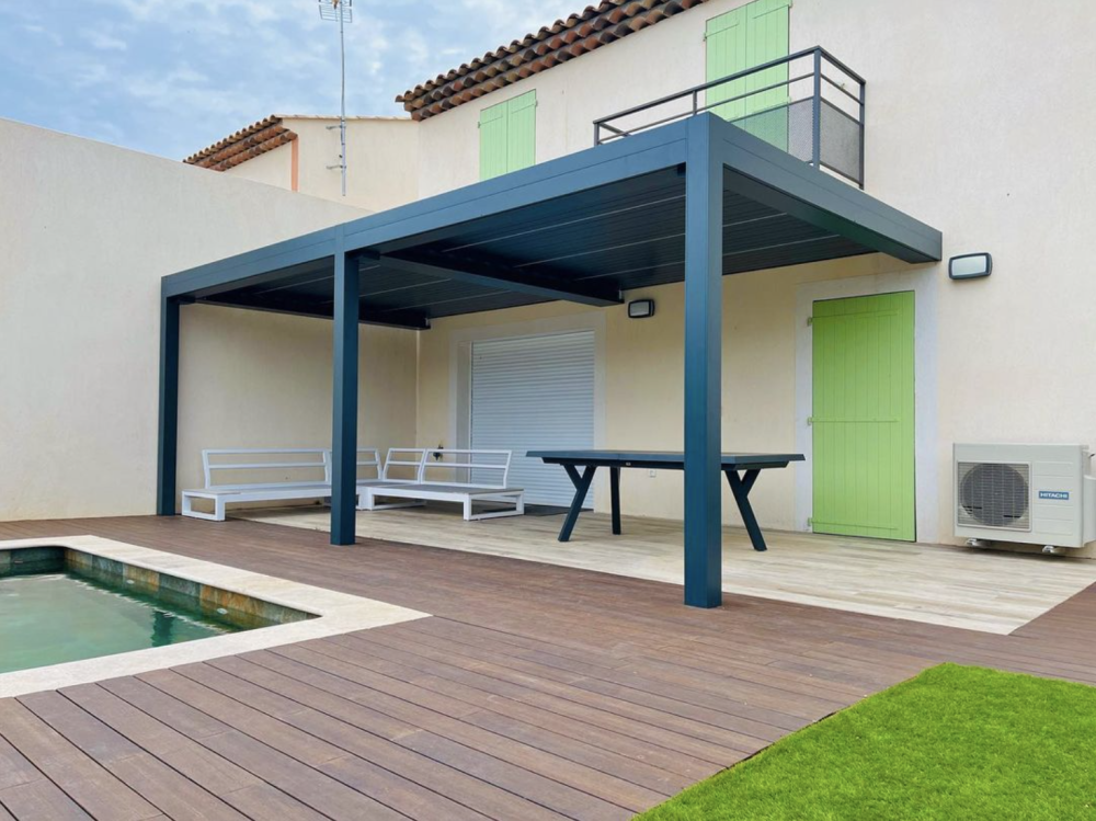 pergola bleu